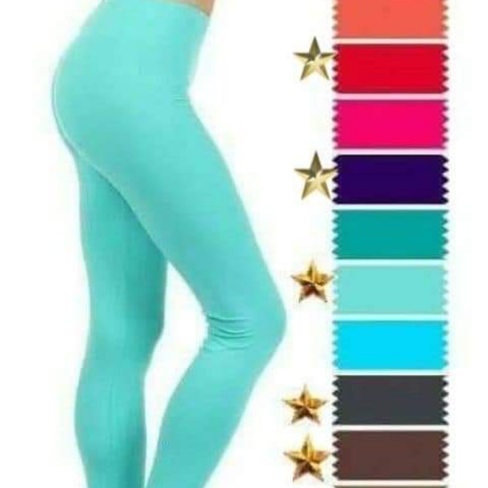 One Size Adult Solid Color Leggings